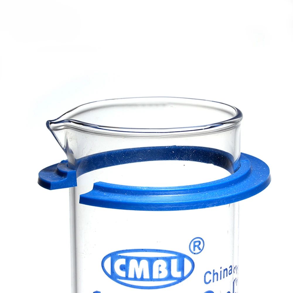 100mL Measuring Cylinder with Spout and Graduation with Plastic Heagon Base Laboratory Chemistry Equipment