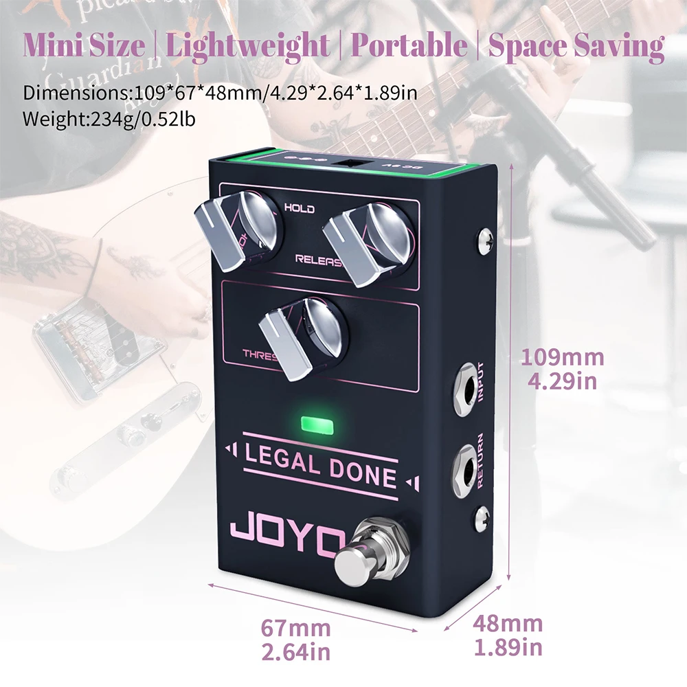 R-23 Guitar Noise Gate Effect Pedal LEGAL DONE Noise Reduction Pedal Precise Noi