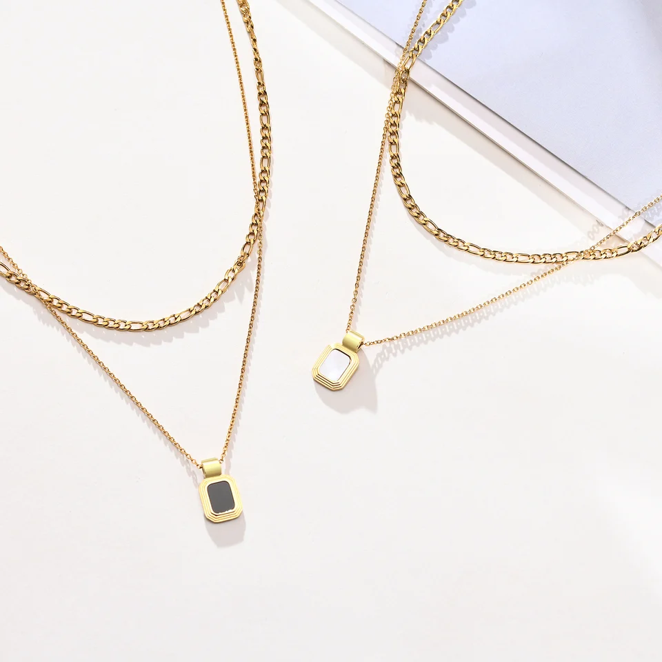 Stainless Steel Pendant Shell Necklace | Stainless Steel