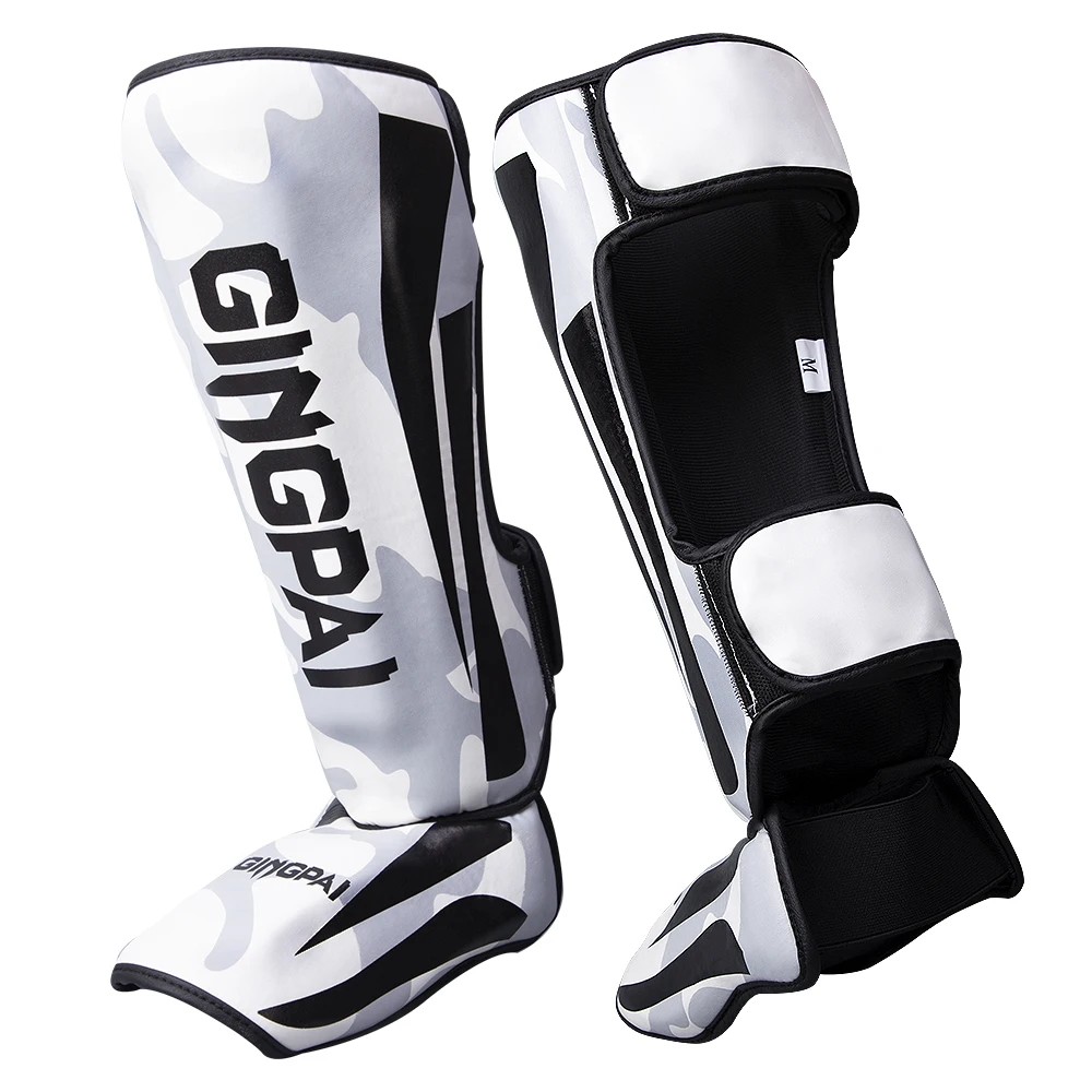 MMA Shin Guards Kick Boxing Protector Taekwondo Leggings Ankle Protection Colorful Muay Thai Instep Guard Pads for Kids Men