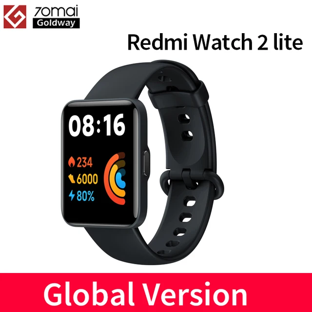 Xiaomi – montre connectée Redmi Watch 2 lite, Bluetooth 5.0, écran HD 1.55 pouces, GPS, capteur d'activité physique avec mesure du taux d'oxygène dans le sang, Version internationale 1
