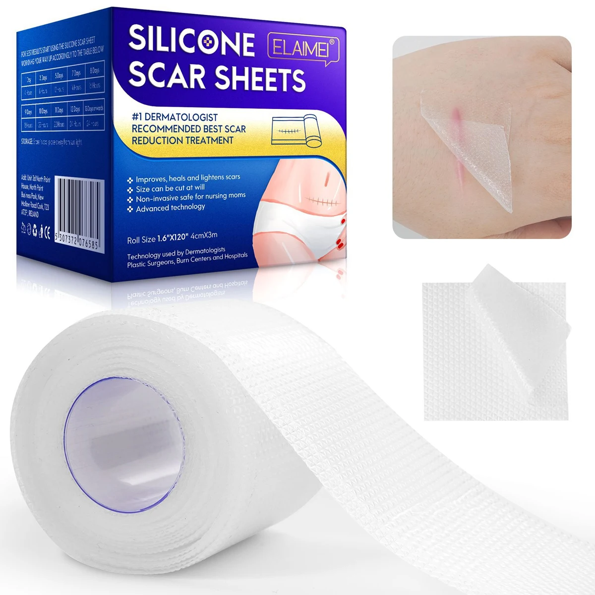 

Silicone Scars Patch Wounds Band Remove Acne Burn Scar Efficient Repair Damaged Skin Sheet for Surgery C-Section Surgical Scars