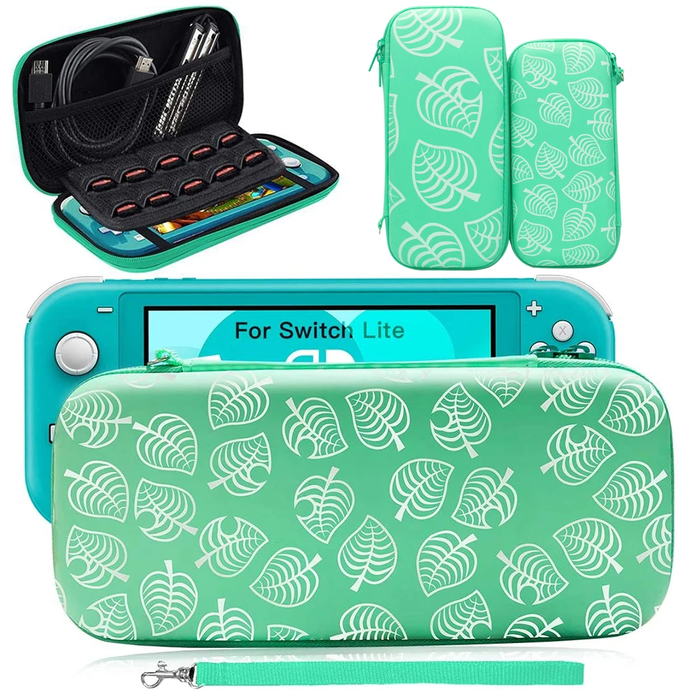  Cute Portable Pouch Compatible for Switch OLED, Switch Lite & Original Model, Hard Shell Protective Cover with Strap