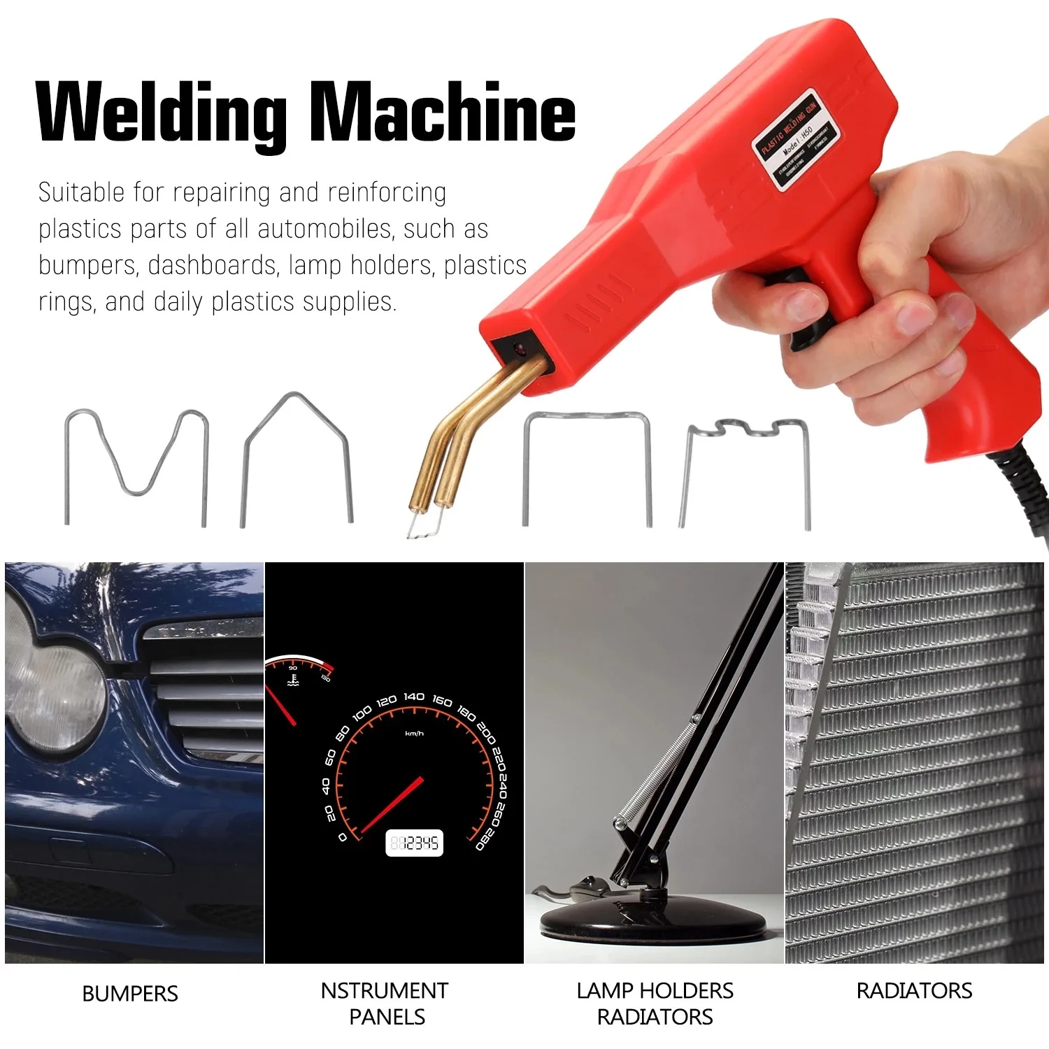 

Car Bumper Repair Welding Gun Hot Stapler Plastic Welding Machine Bumper Repair Kit Soldering Iron PVC Plastic Repair