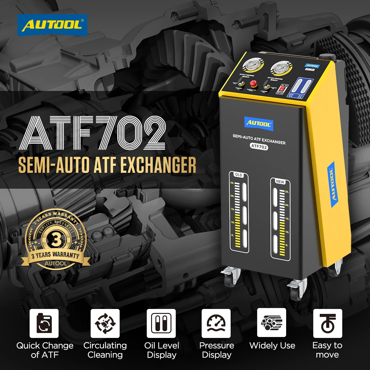 AUTOOL ATF702 ATF Exchanger Transmission Oil Change Machine