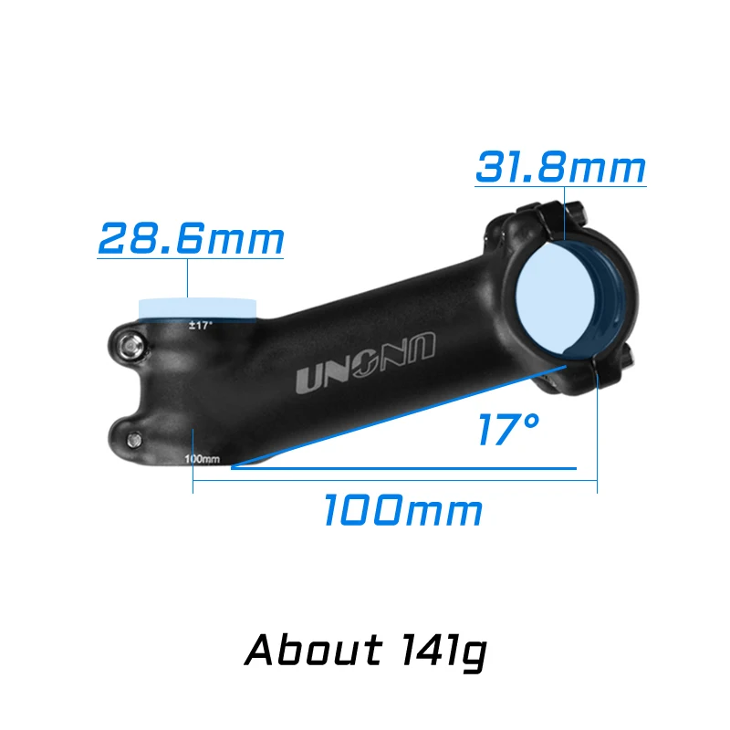 Potence De Vélo UNO ±7° – 100 Mm – Aluminium 31,8 Mm – Ultraléger Pour VTT/Route
