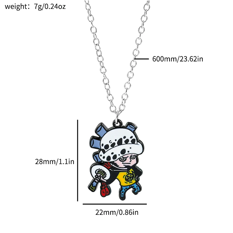 Anime ONE PIECE Necklace Cartoon Figure Monkey D Luffy Roronoa