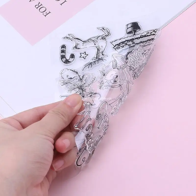 DIY 카드 용 투명 실리콘 스탬프 장식 스텐실 Scrapbooking Dropship 만들기
