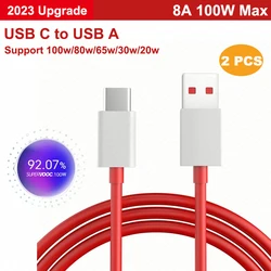 High - Power Original Oneplus Warp Supervooc USB Type - C Fast Charging Cable - 0.35m (2 pcs usb c to a)