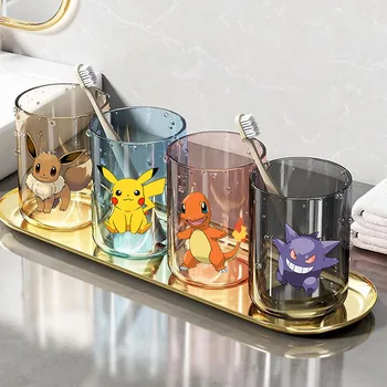 290ml pokemon cute Water Cup Tooth Brushing Cups Anime Kawaii Cat Kids Toothg Cups Toothpaste Holders Kids Birthday Gift