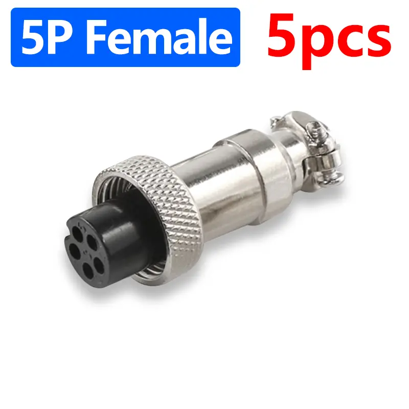 5pcs GX12 Aviation Connector 2 3 4 5 6 7 Pin Male Female M12 Connector Aviator Plug Socket image 10