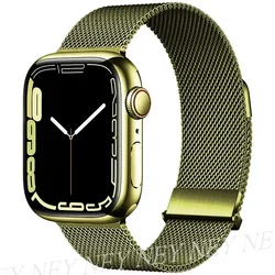 Sleek Milanese Loop Metal Watch Band Strap - 41mm - 40mm - 38mm (Glass green 13)