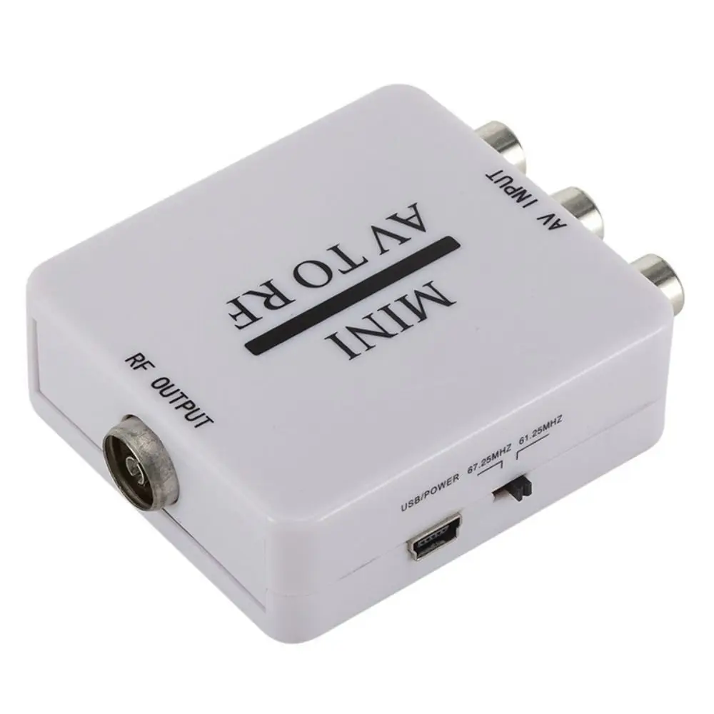 AV To RF RCA AV To RF Converter RCA Video Converter Amplifier Line Mini for TV/VHS VCR/DVD Recorder