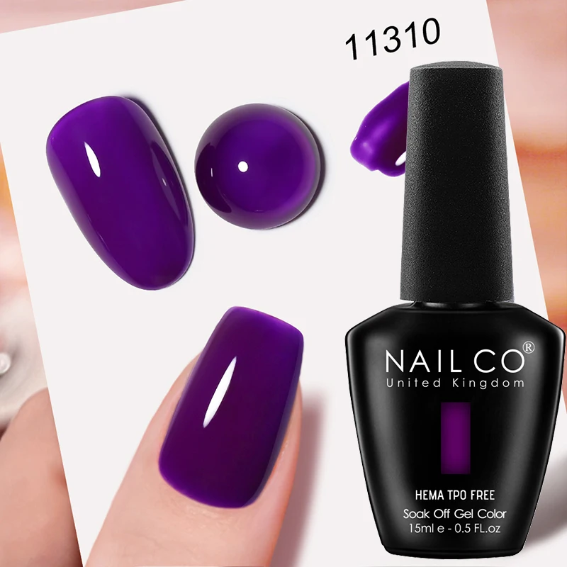 NAILCO Premium Soft Color Gel Polish - Vibrant Semi-Permanent Varnish, HEMA & TPO Free