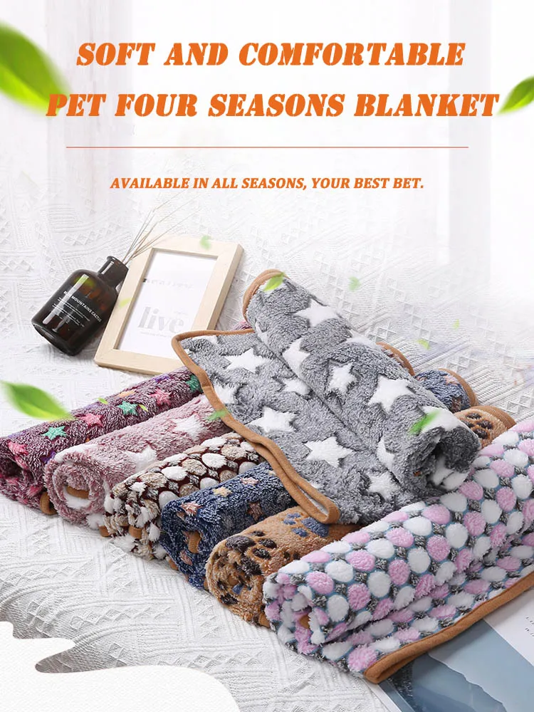Title 1, Soft And Fluffy Pet Dog Blanket Cute Star Print...