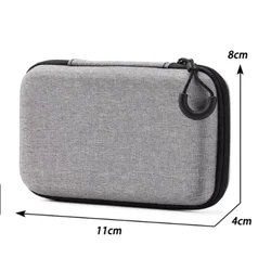 Compact Grey Digital Accessory Organizer - Portable Shockproof Storage Case (Rectangle4)