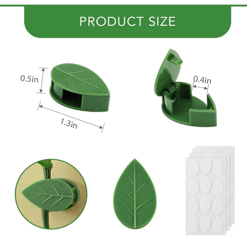 Plant Climbing Wall Fixture Clips Acrylic Sticker Self-Adhesive Hook Plant Vine Traction Holder Indoor Outdoor Decor 10-50Pcs plastic plant clips,plant clips,plant adhesive hooks,plant wall hooks