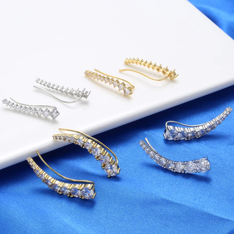 Elegante Kristall-Clip-Ohrringe im Design