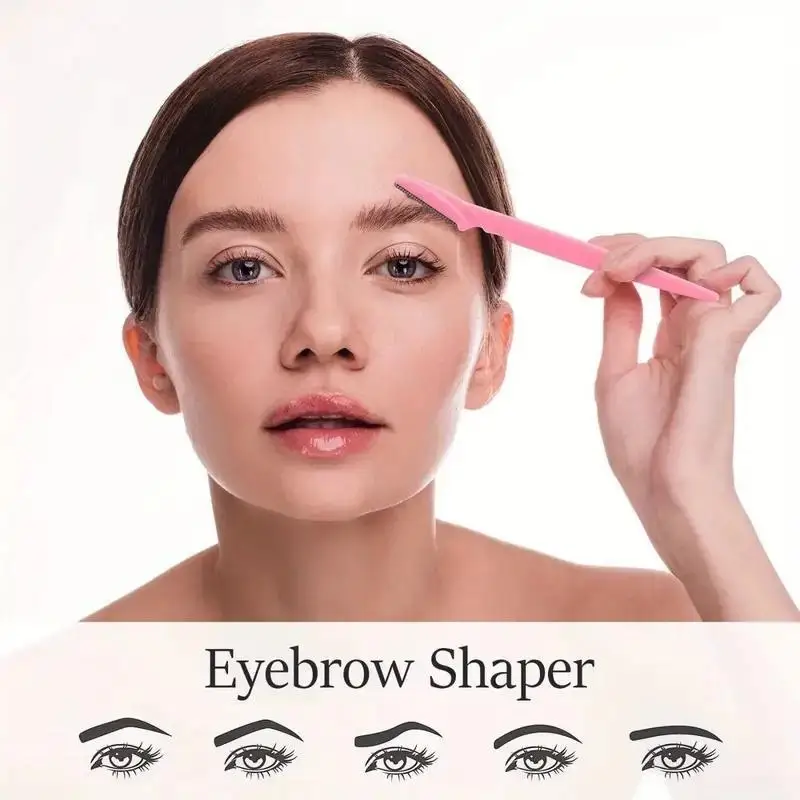 10 Pcs Eyebrow Trimmer Blade Shaver Portable Face Razor