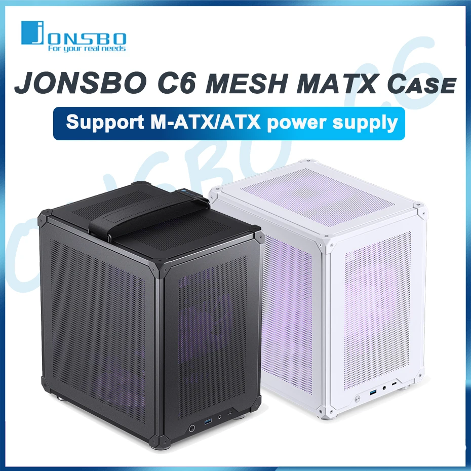 Jonsbo C6 Itx/M-Atx Home Office Mini Desktop Pc Case Mesh Board Interfaccia Di Tipo C Alimentatore Atx Chassis Portatile