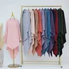 One Layer Khimar Muslim Women Long Hijab Scarf Headdress Islam Overhead Prayer Garment Niqab Nikab Headscarf Eid Ramadan Abayas