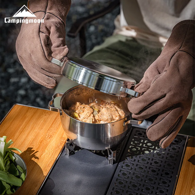 Multi-functional Thickened Stainless Steel Dutch Pot Campingmoon Do-25 Camping Frying Boiling Hanging Pot