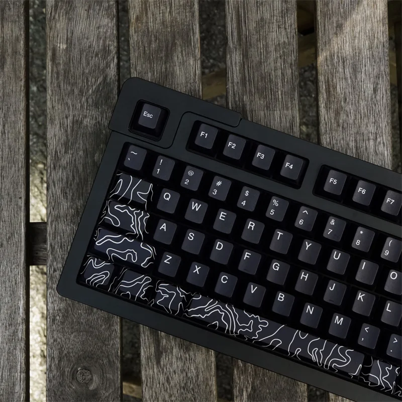 146KeysSetPBTKeycapCherryProfileMechanicalKeyboardPureBlack