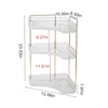 Makeup Storage Shelf Multi-function Bathroom Accessor Large Capacity 3-layer Lipstick Perfume Skincare Corner Rack 6