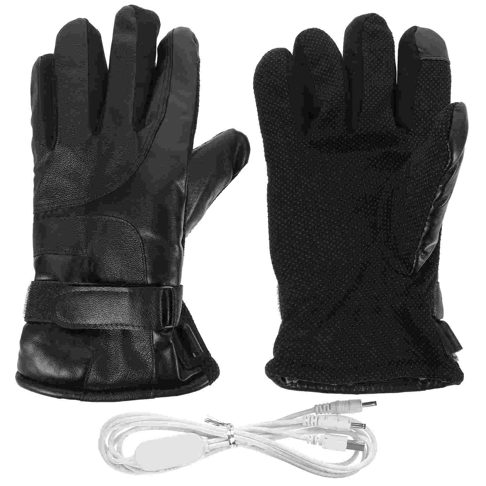 

Велосипедные перчатки с подогревом, чехол для рук, электрический подогреватель для улицы, ПУ, водонепроницаемые термальные