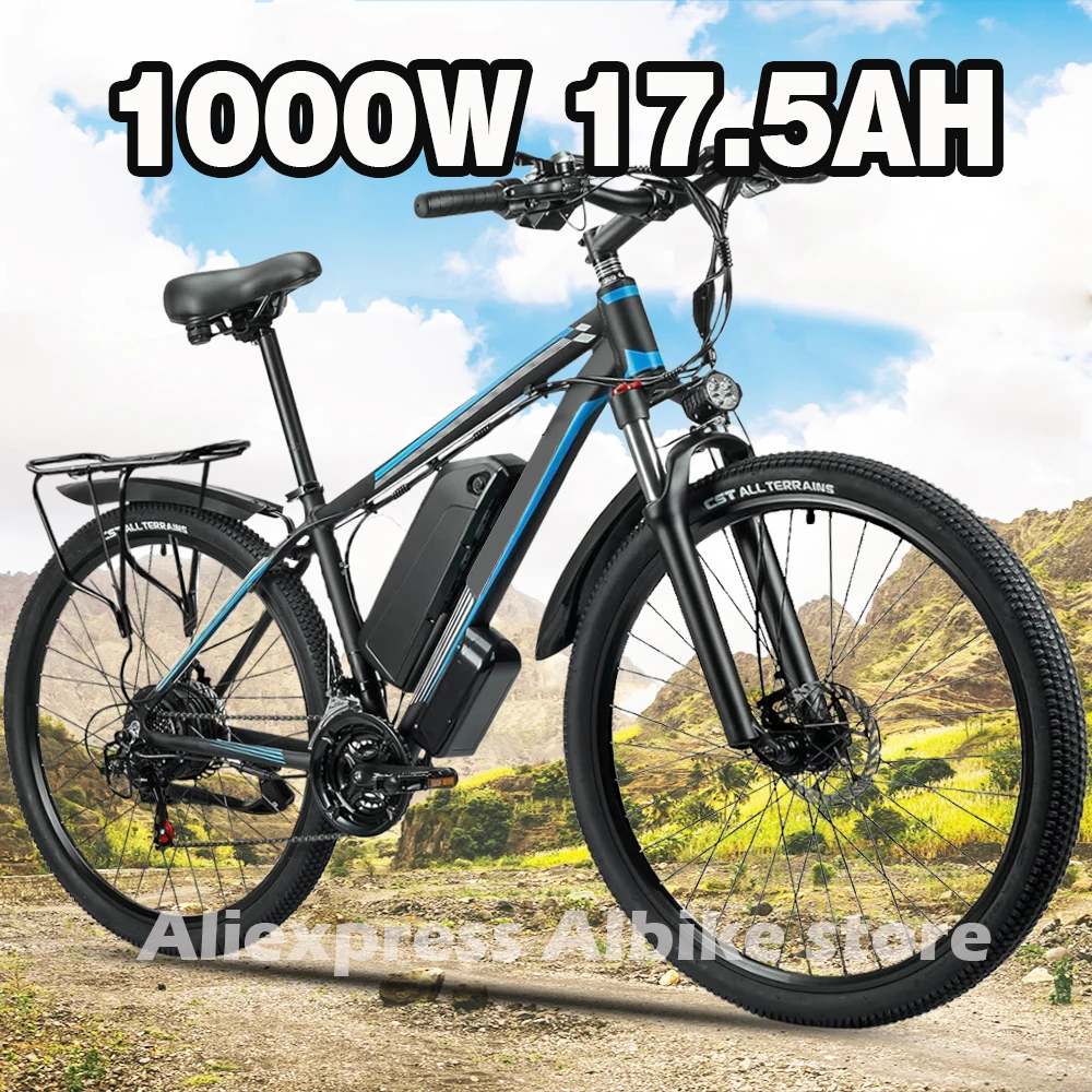 Electric Bike 29" 1000W for Adults 48V 17.5AH Battery 21 Speed Mountain