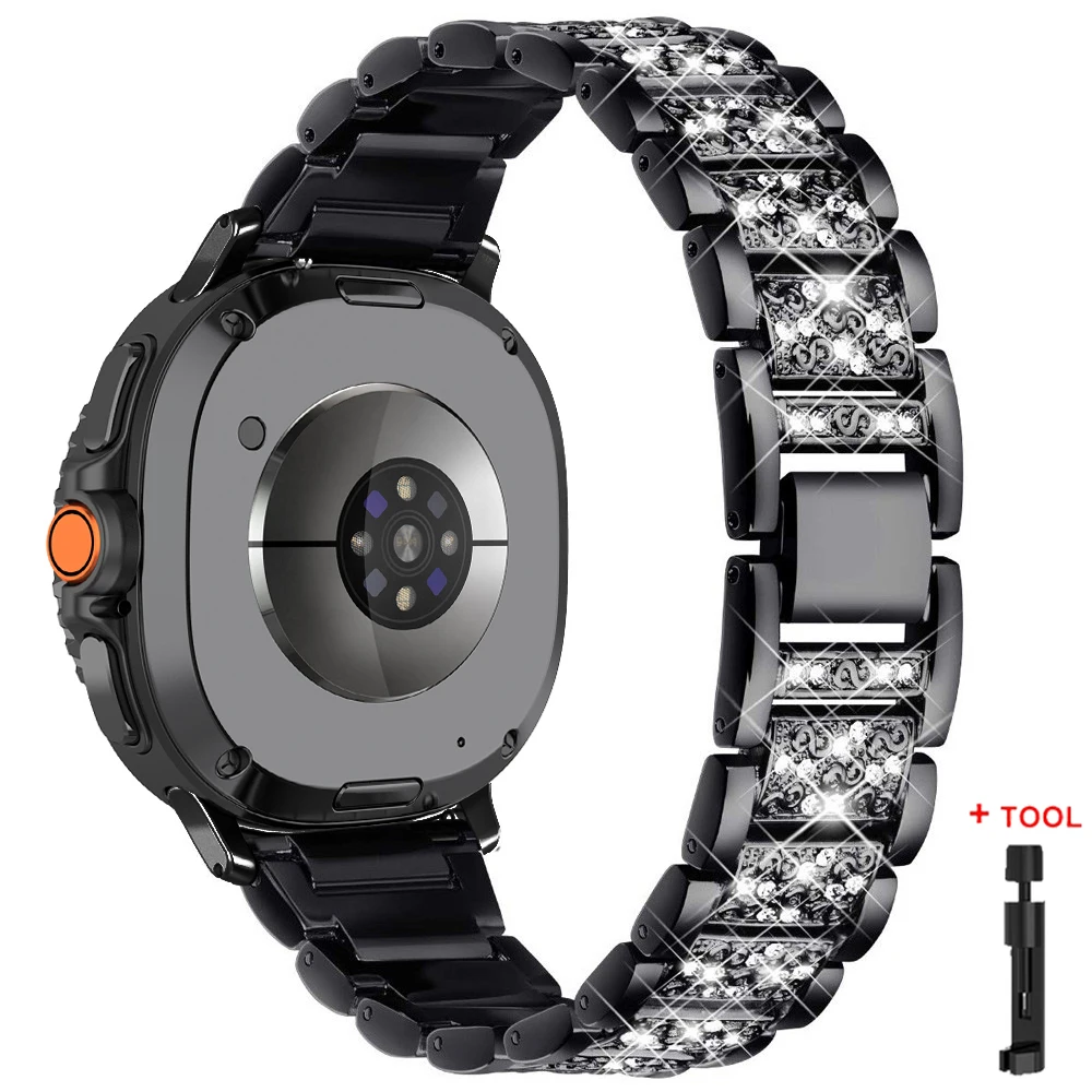 Luxury Diamond Metal Bracelet for Women - Elegant Replacement Strap for Smart Watches