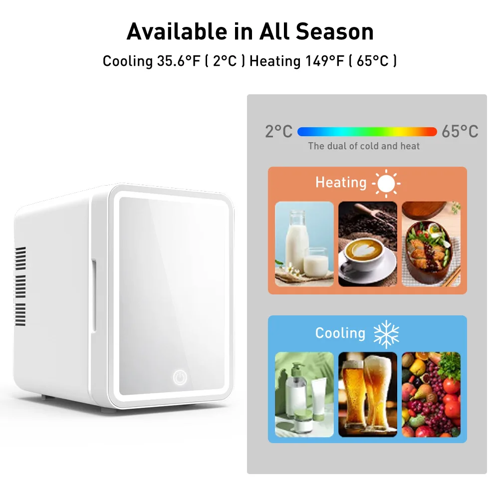 휴대용 이중 목적 미니 냉장고 하우스, 기숙사 학생 마스크, 화장품 냉장, 기숙사 자동차 홈, 4L