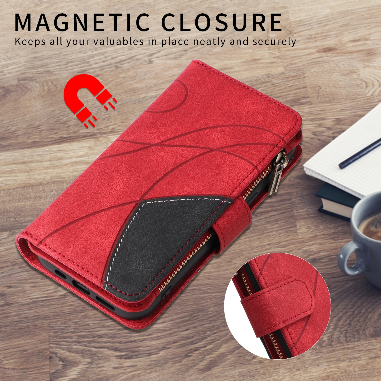 Chic and Durable Leather Wallet Phone Case