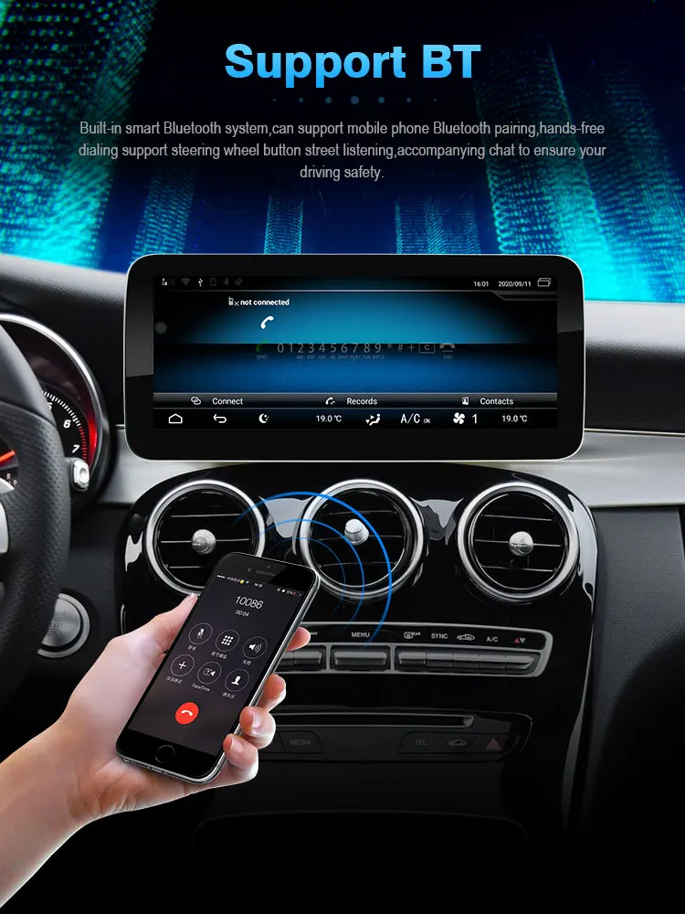 BONROAD Android Auto Radio Multimedia CarPlay GPS Navigation Für Mercedes Benz EINE Klasse W176 GLA CLA X156 C117 Touchscreen – Detail 7