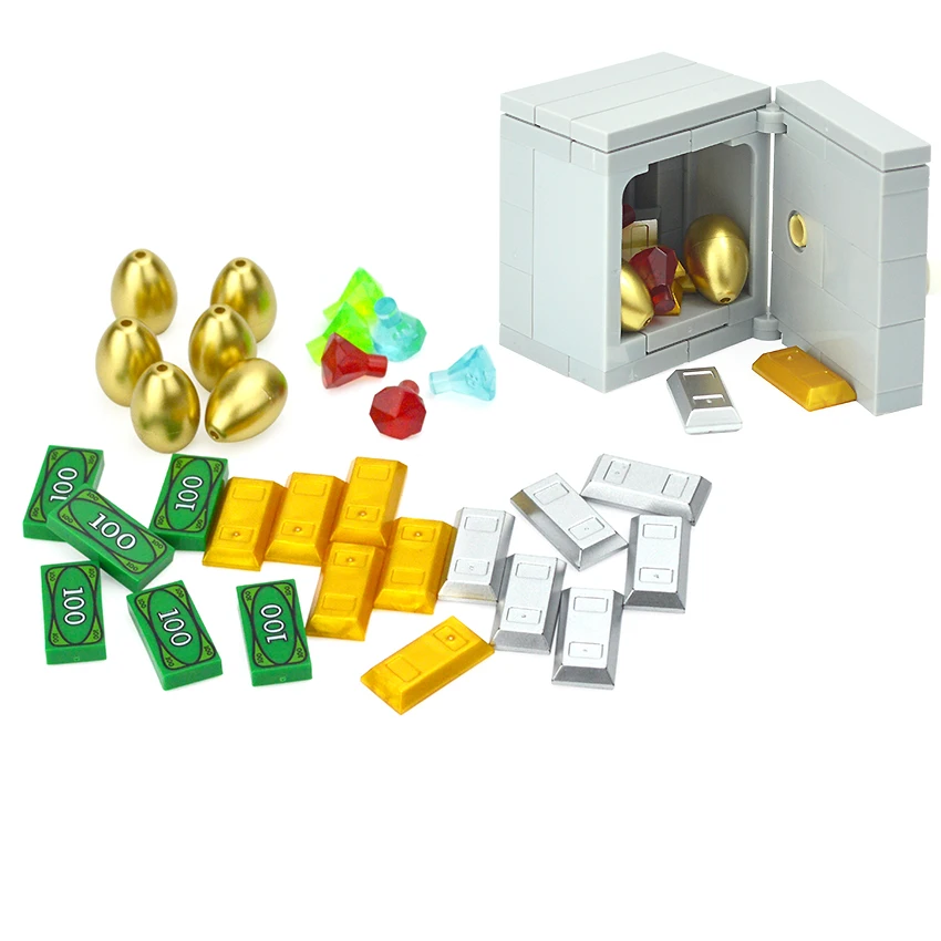 レジオミニ（貯金箱） 金の トイレ ゴールド REGIO-MINI ミニチュア Moc Treasure Box Coin Diamond Ore Gold Silver Cash Money Set