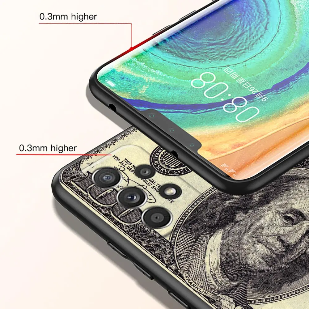 Чехол с американским долларом и флагом США для Samsung Galaxy A23, женские  чехлы A13, 4G, A24, A23, A12, A14, A21s, A22, A01, A02, A03, A04 S, мягкий  ...