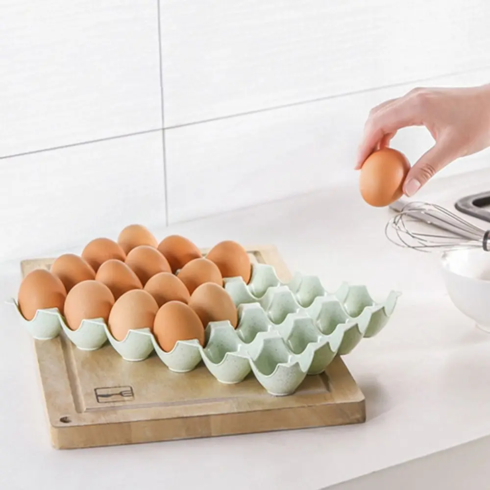 24/15 Grooves Egg Storage Box egg storage box Household Egg Rack Refrigerator Container Dispenser for Kitchen