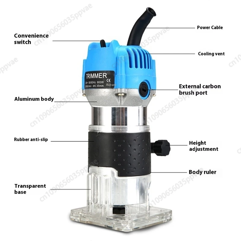 800W 목공 트리밍 기계 슬롯 머신 조각 기계 전기 목재 밀링 목재 슬롯 머신 전동 공구