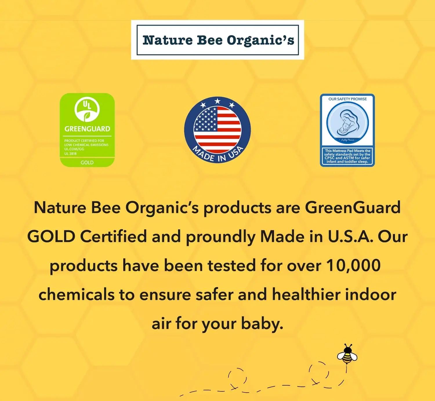 Bee Organic's 2-Stage Ultra Breathable Premium Crib & Toddler Mattress I 100 Hypoallergenic I GreenGuard Gold Certified I 6" Thi 5