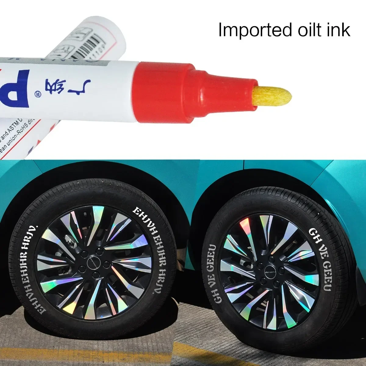 Permanent marker Paint Cleaner Car Wheel Tire Oily Painting Pen Auto Rubber Tyre Polishes Metal Graffiti Touch Scratch Wet Wax