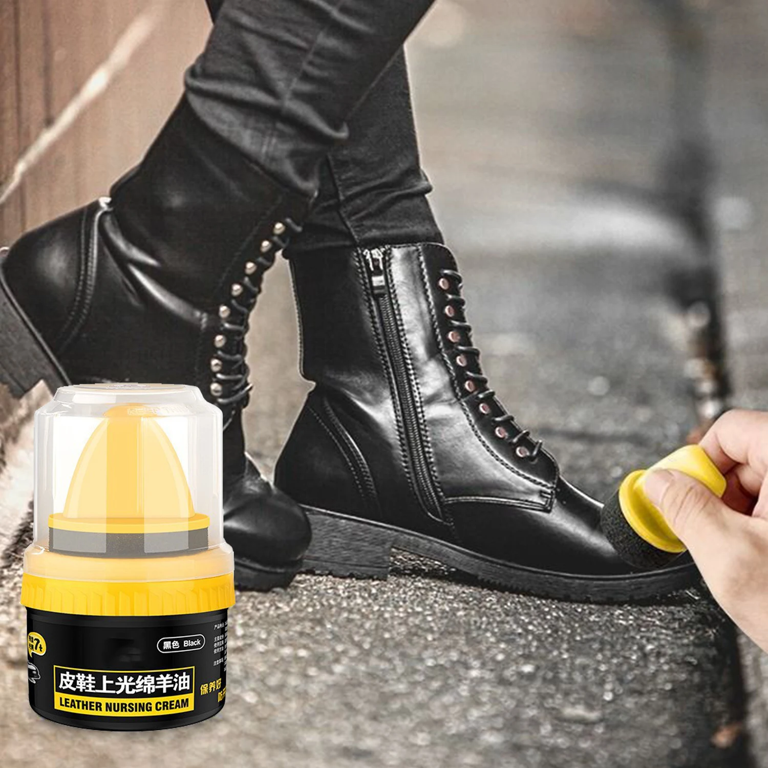 Polisher for Leather Shoes Shoe Cleaning Brush Leather Polishing Sponge Cleaning Wax Repair Cream