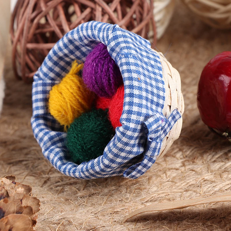 

1:12 Dollhouse Miniature Mini Wool Knitting Tool Doll Accessories Toy Collectible Gift For Families Wholesale