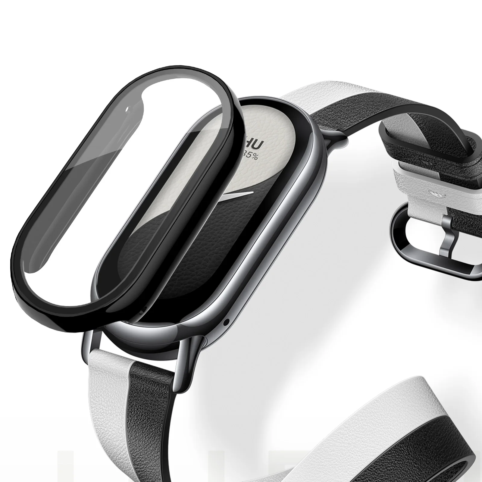 Gehärtetes Glas+PC-Hülle für Xiaomi Mi Band 10 9 8 Stoßfeste Vollschutz-Displayschutzfolie Xiaomi Smart Band 10 9 Zubehör – Detail 4