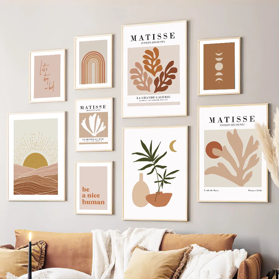 ニュートラルな自由奔放に生きる,家の装飾のための芸術的なポスターと