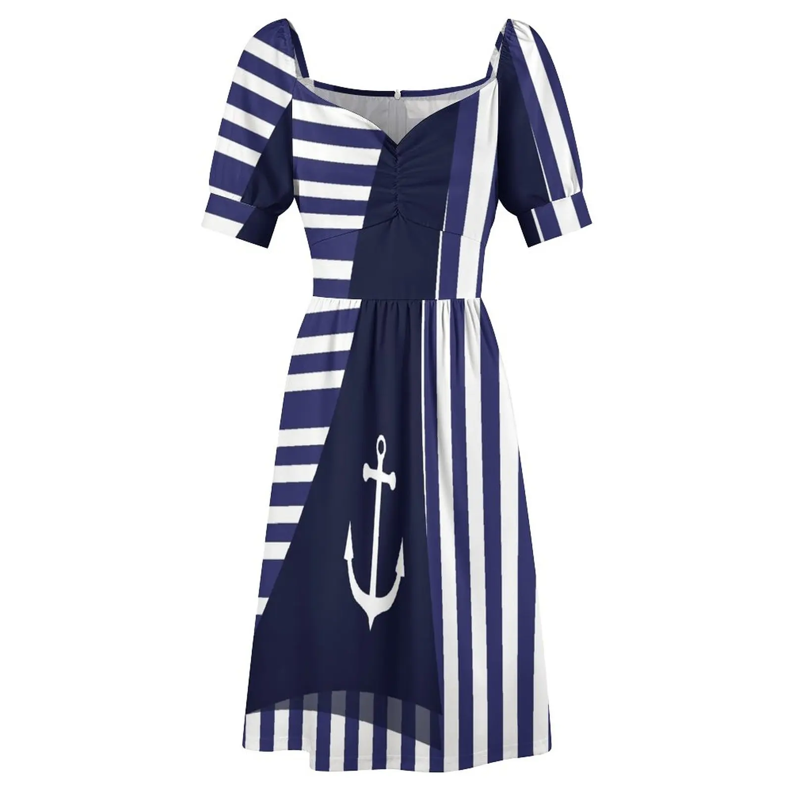 chinese dress ladies Nautical Sailing Pirate Theme Print Women's Summer Casual Boho Dress Short  Sleeve Midi Beach Party Dresses for Women Black at Amazon Women's Clothing  store main image 0