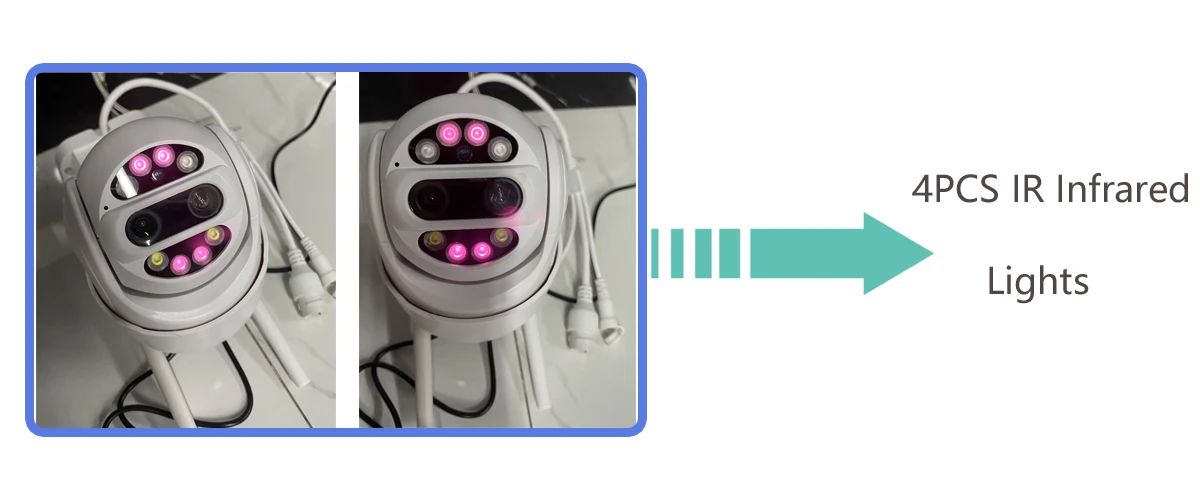 WIFI IP Camera Outdoor Video Surveillance External Protection Recorder PTZ Dual Lens 2.8mm-12mm 4X ZOOM Color Night