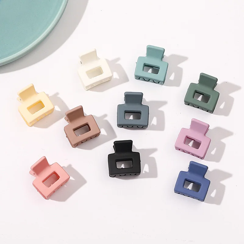 New Women Fashion Acrylic Hair Claws Square Acrylic Hair Clamps Crab Geometric Multiple Colorful Hair Clips Accessories summer fashion bohemian pp grass woven wide women belt acrylic round buckle square buckle belt decorative dress new waistband