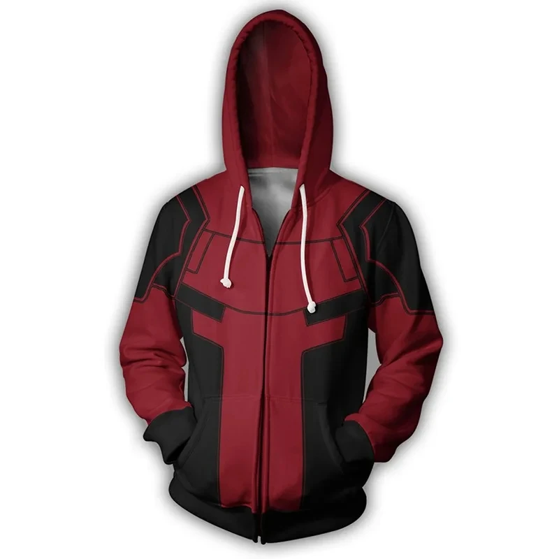 Sudadera Deadpool Marvel Deadpool Hombr Cremallera Sudadera Con Capucha Sudadera Deadpool Niño