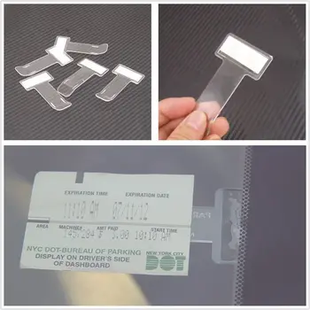 5Pcs Car Parking Ticket Clip Windshield Sticker Fastener Card Bill Holder Automobile Stop Permit Holder Clip Auto Accessories 1