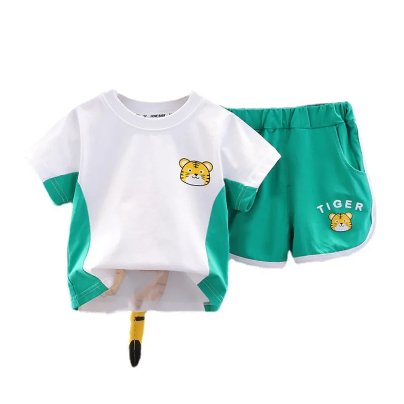 

New Summer Baby Girls Clothes Suit Children Boys Fashion T-Shirt Shorts 2Pcs/Sets Toddler Costume Kids Outfits Infant Tracksuits